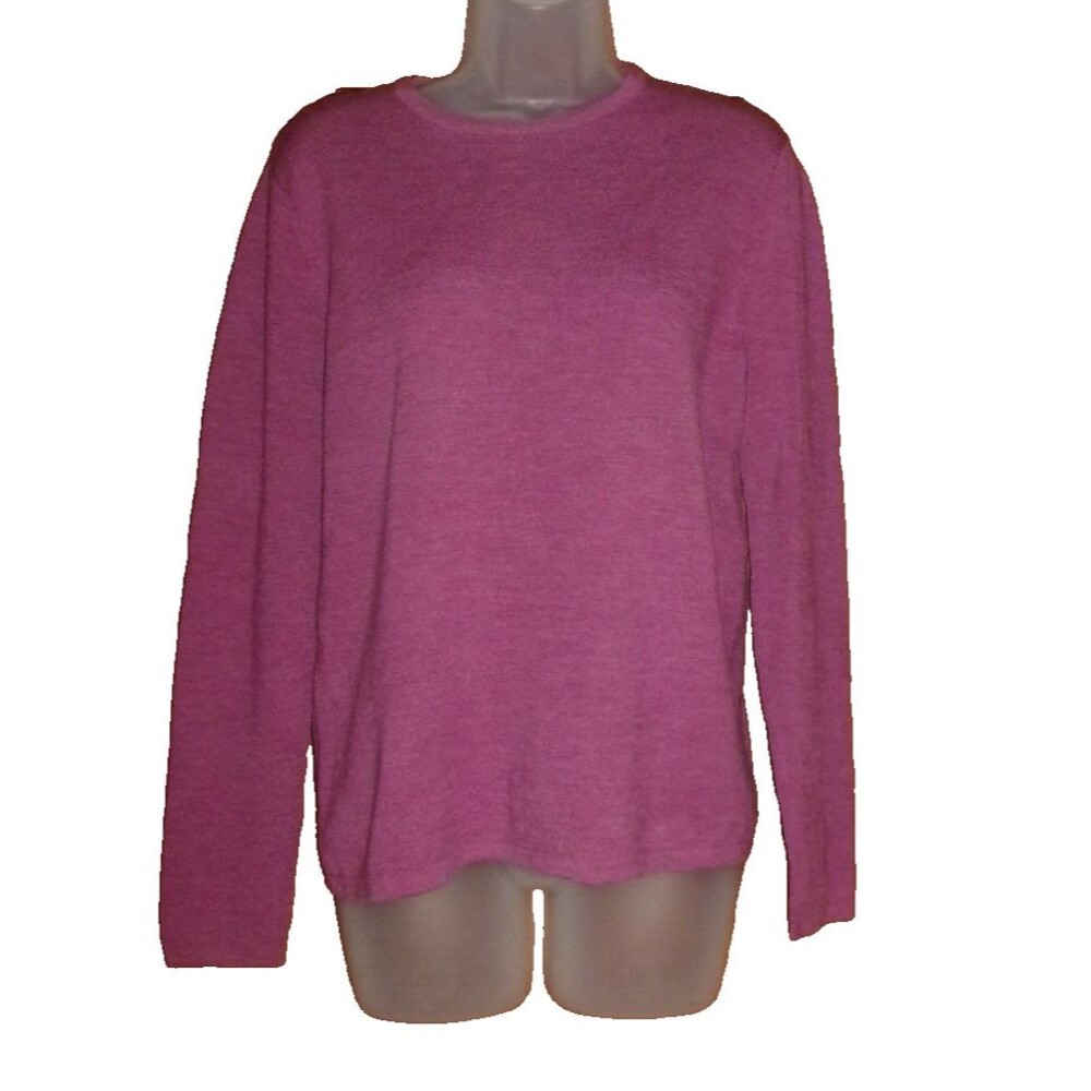 Mercer & Madison 100% Italian Merino Wool Pullover Sweater Women’s XL Red Purple